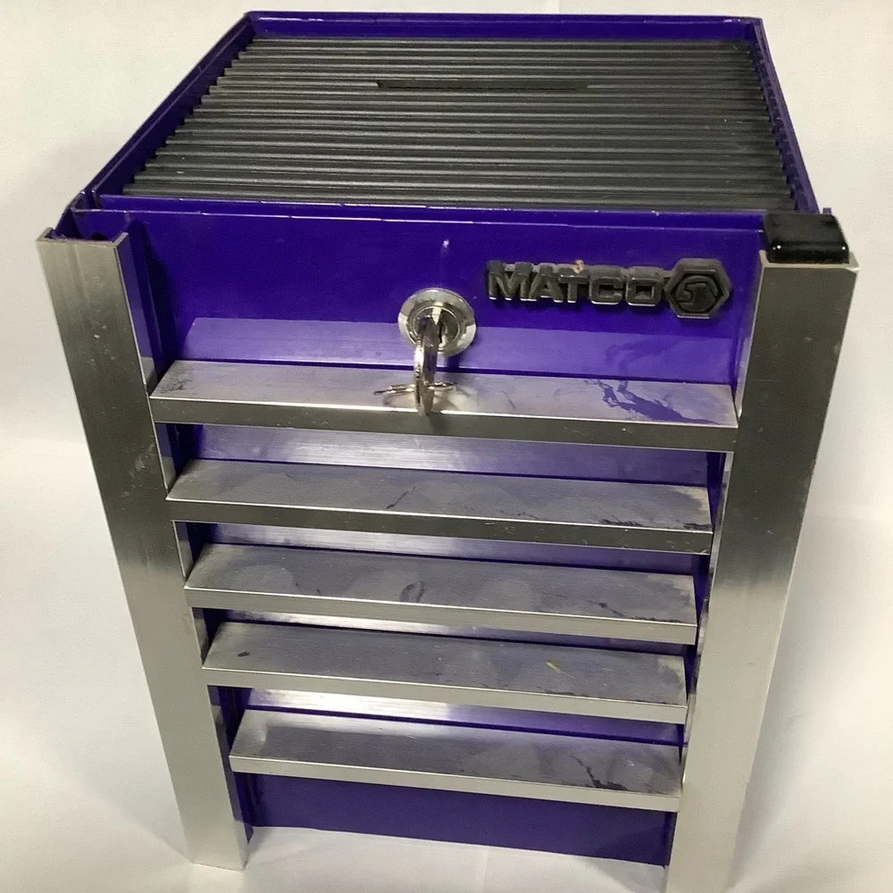 Matco promotional piggy bank Blue and Silver Tool Chest. - Picture 1 of 5